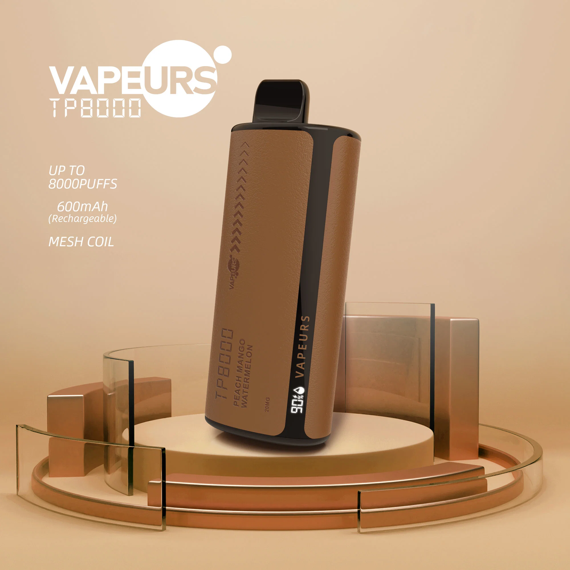 Vapeurs Quaq Tech Ti7000 Puff Bar 15ml Display Screen E Cigarette Puff Plus Wholesale/Supplier Rechargeble Disposable/Chargeable I Vape 6000/7000/8000 Puff