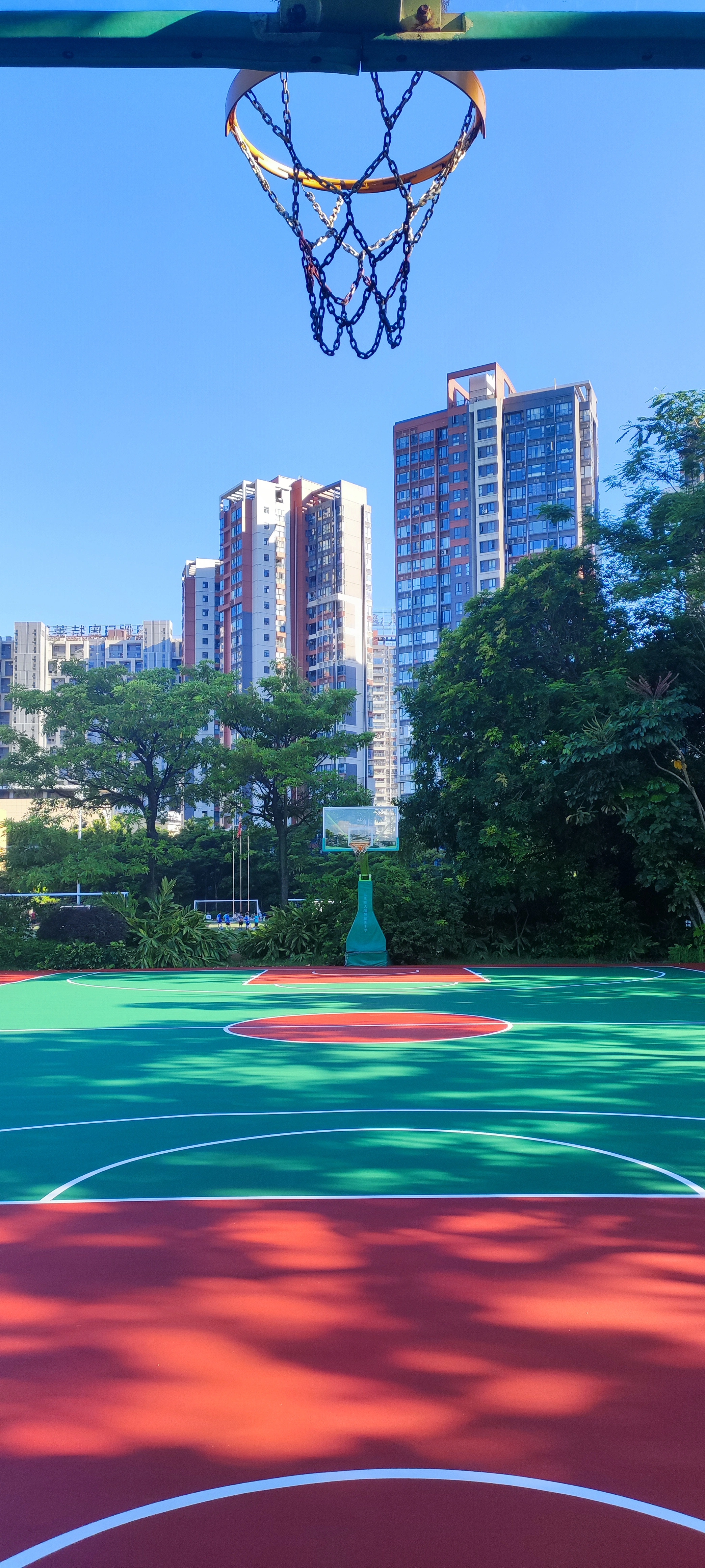 Shock Absorbing Outdoor Basketball Court Flooring