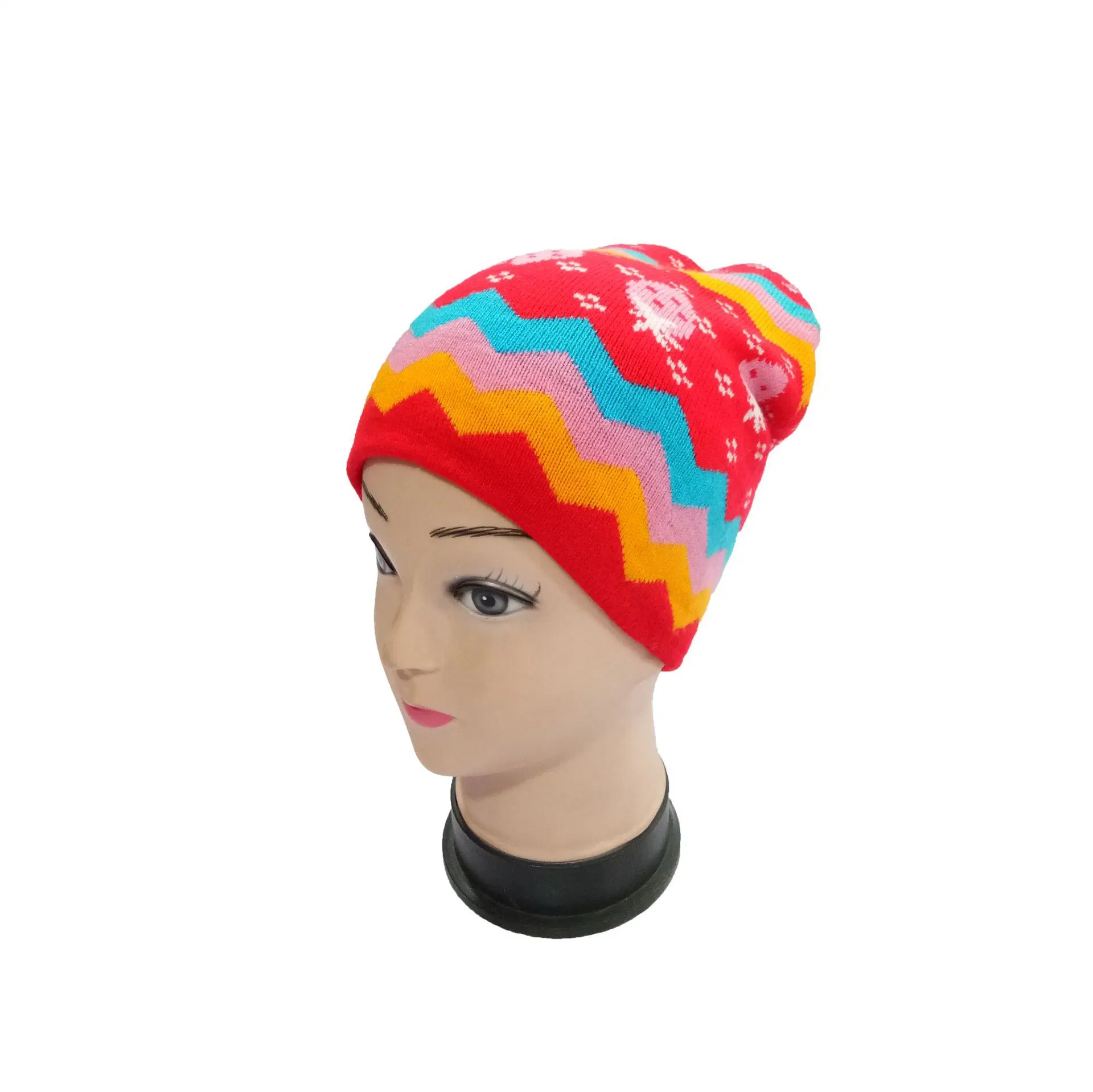 New Warm Custom Acrylic Knitted Beanie in Winter Hat