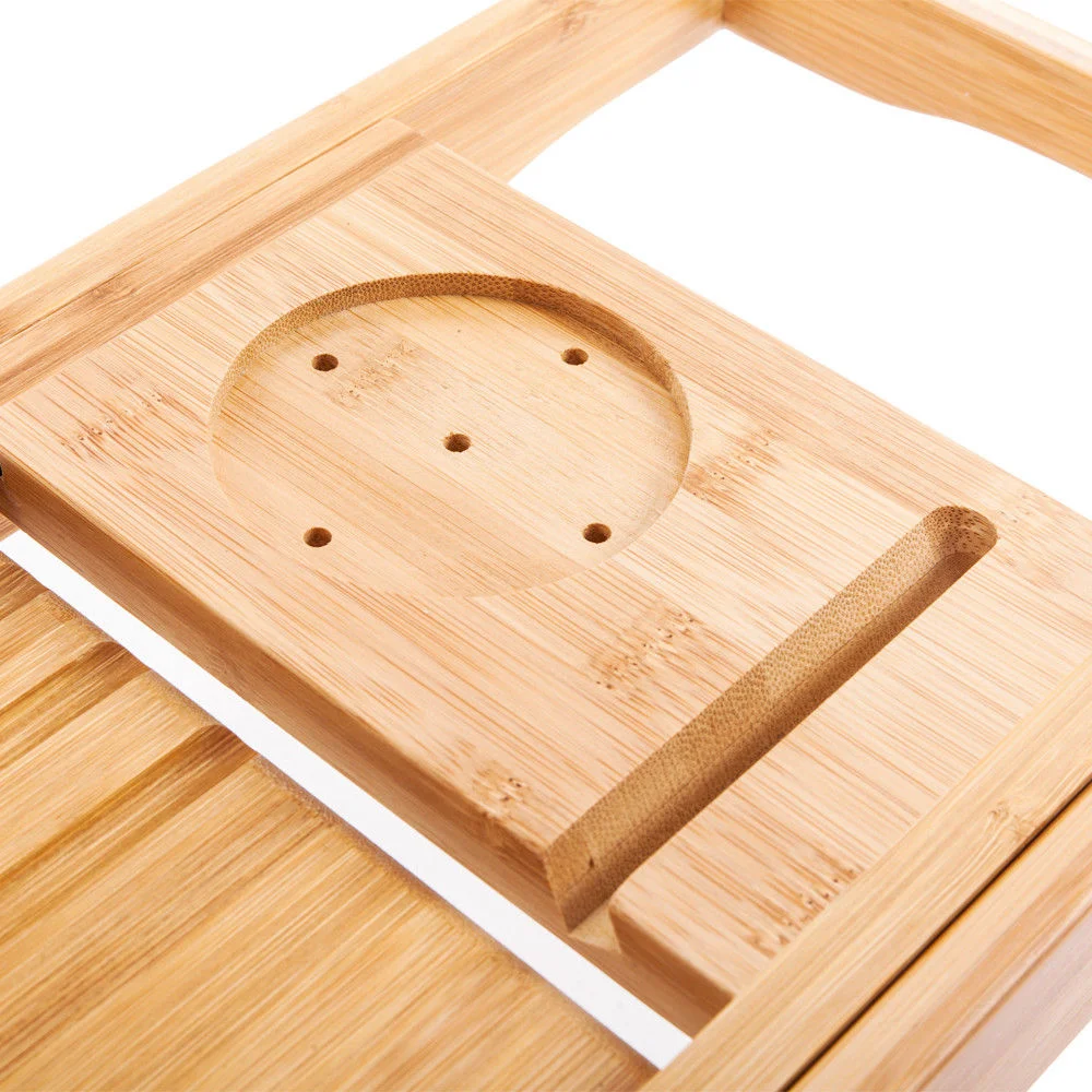 Badewanne Tablett/Badezimmer Caddy - Bad Tisch Zubehör - Bambus-Tabletts Für Wanne - Badettray/Badewannenablage - 100 % Bambus