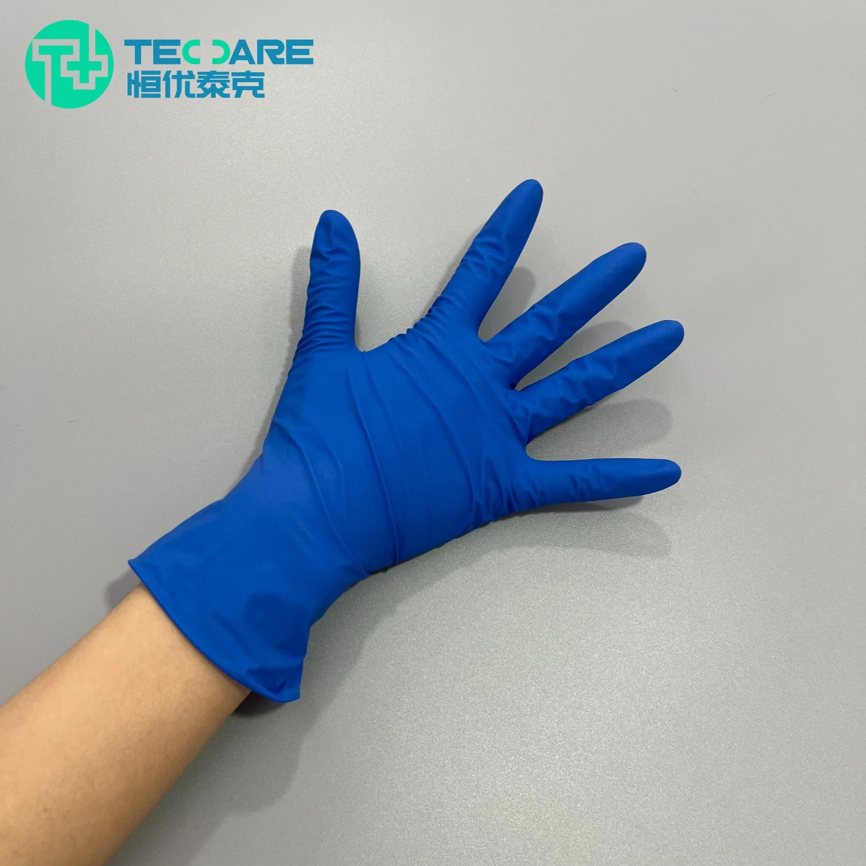 Commerce de gros d'usine de Deep Blue forte des gants en nitrile jetables pour tous les jours à l'aide