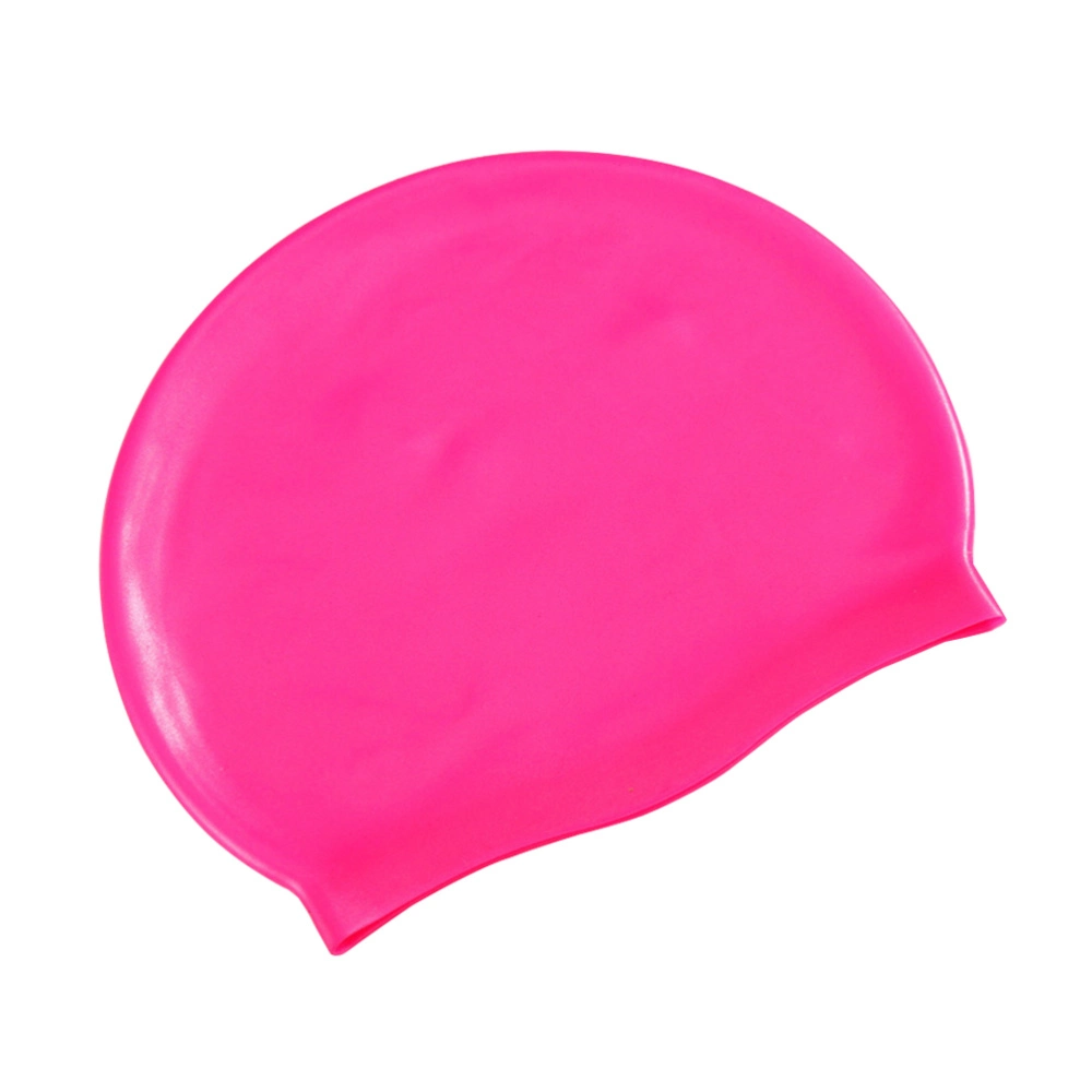 Waterproof Flexible Logo Printed Soft Adult Silicone Swimming Caps