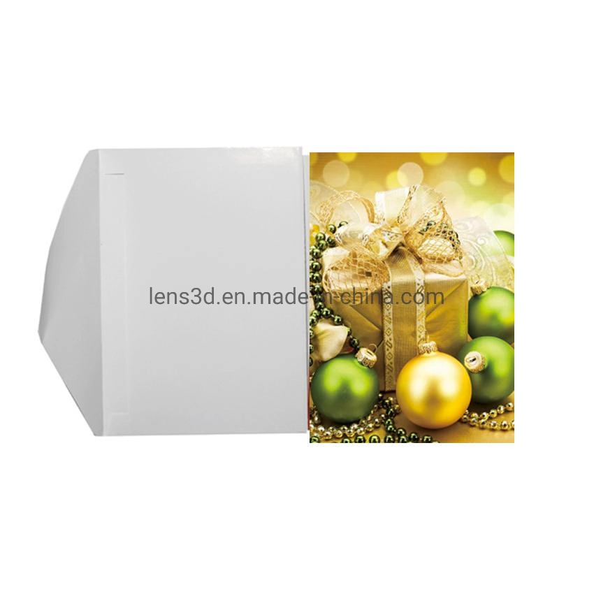 Fancy Visual Effect Plastic Colorful 3D Lenticular Printing Greeting Card