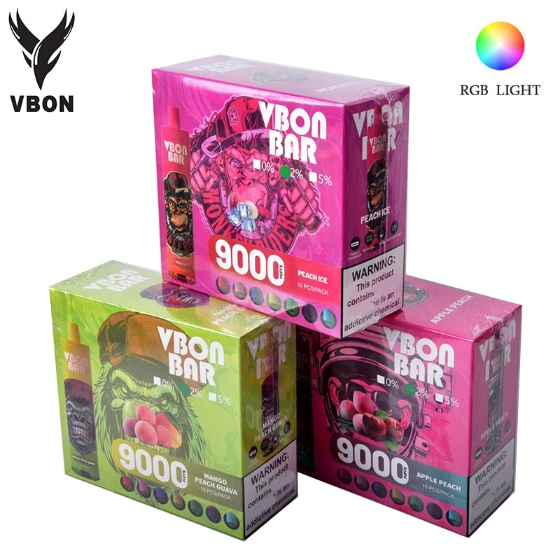 9000 Puffs RGB Einweg Nic0%2%5% Multi-Fruit Flavour Serie 30 mechanisch E-Zigaretten-Vape