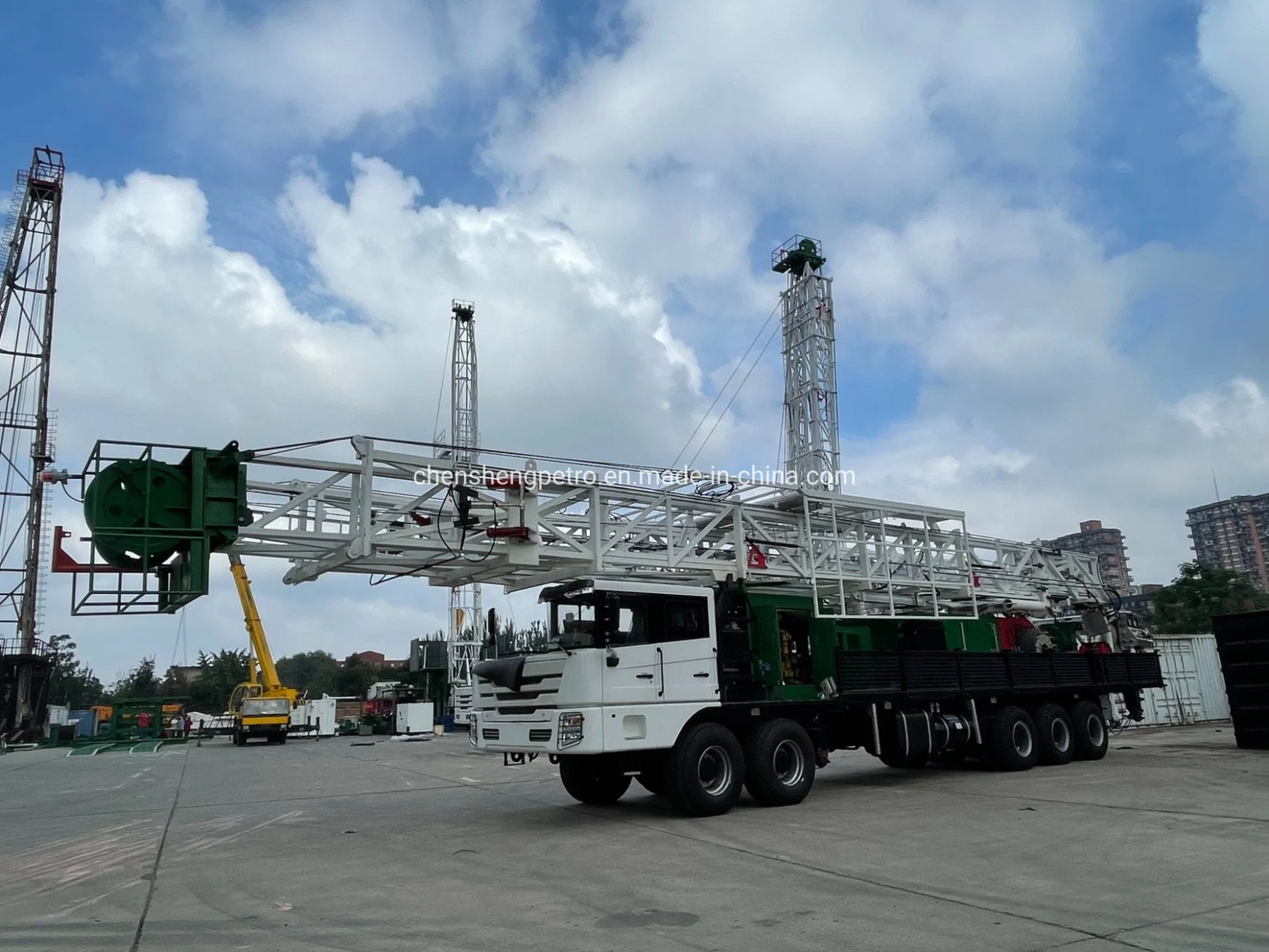 to Azerbaijan Middle Asia 110t Xj550HP/Zj15/1500m Land Oil Drilling and Workover Rig Truck Mounted Drilling Rig