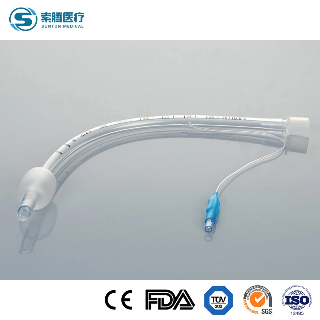 Sunton China Nasal Rae Endotracheal Tube Supplier PVC Material Class I White Endotracheal Tube Tip Intubation Tube High-Quality Lidocaine Endotracheal Tube