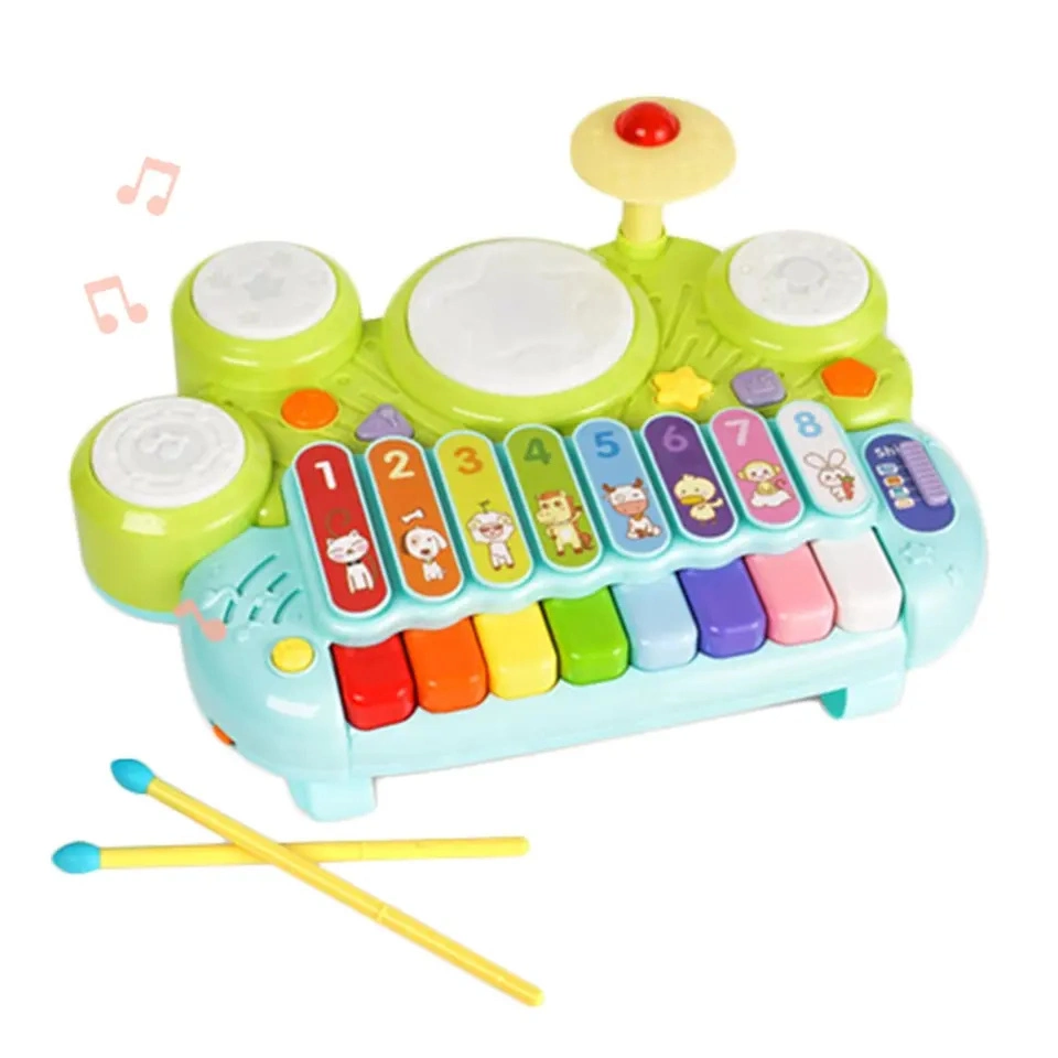 Orgue électronique d'enfants pour l'éducation clavier de piano jouet xylophone jouet musical jeu de tambour pour les enfants