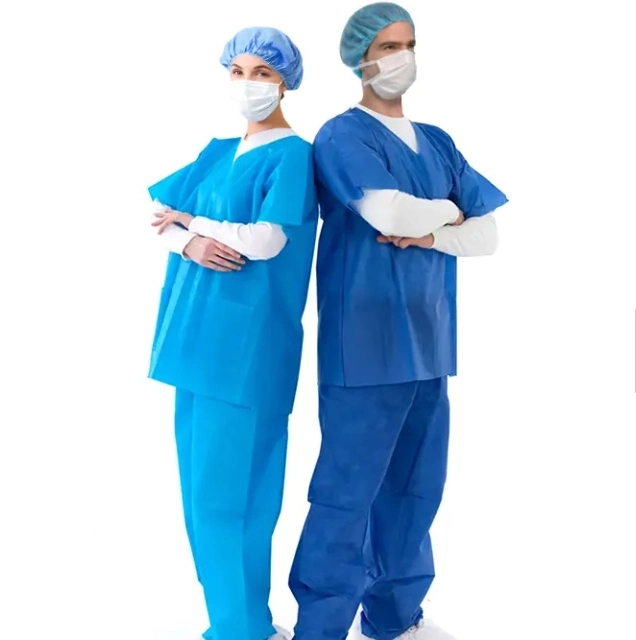 Disposable Isolation Gown Work Wear PPE Coveralls Water Resistance Gowns Safety Clothing