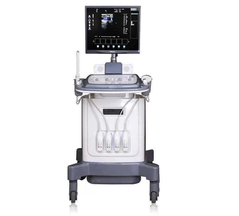 Trolley Color Doppler Ultrasound Scanner Machine Medical Ultrasonic Diagnostic System