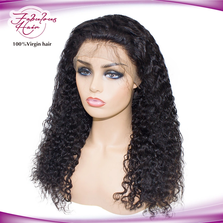 Factory Price 100% Virgin Peruvian Human Hair Water Wave Lace Front Wigs