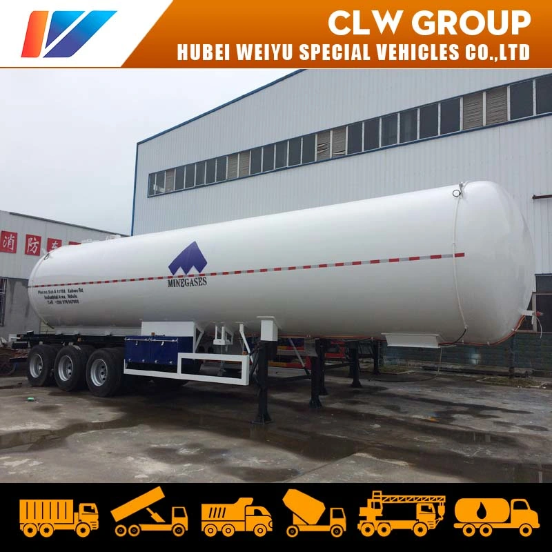 25ton 25mt LPG Gas Tank Semi Trailer 50000liters Liquid Propane Transportation for Tanzania