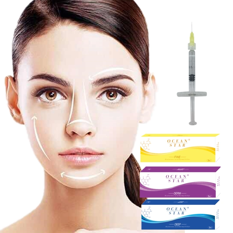 Bdde Cross-Linked Injectable Deep Lines Hyaluronic Acid Dermal Filler for Nose Cheek Chin Wrinkles Lips