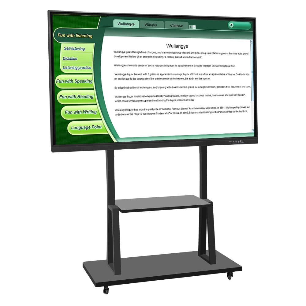 Support 4K Indoor Smart Board Digital Signage IR Touch Screen Portable Interactive Whiteboard