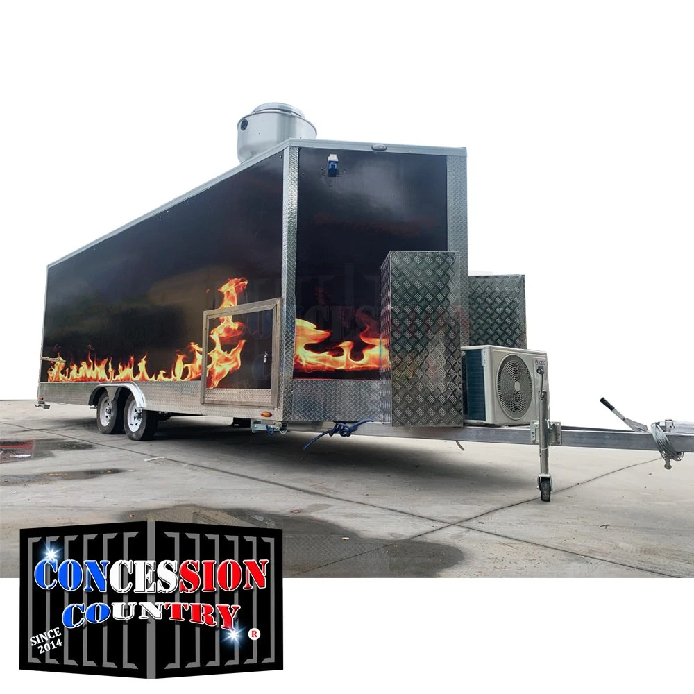 شاحنة مقفلة طعام حارّ كلب عربة ثلج كريم مقطورة شاحنة للبيع