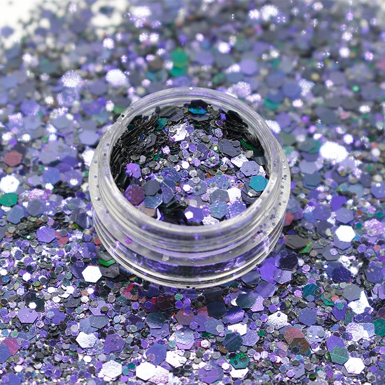 Cosmetic Grade Chameleon Flakes Glitter Powder Chunky Glitter