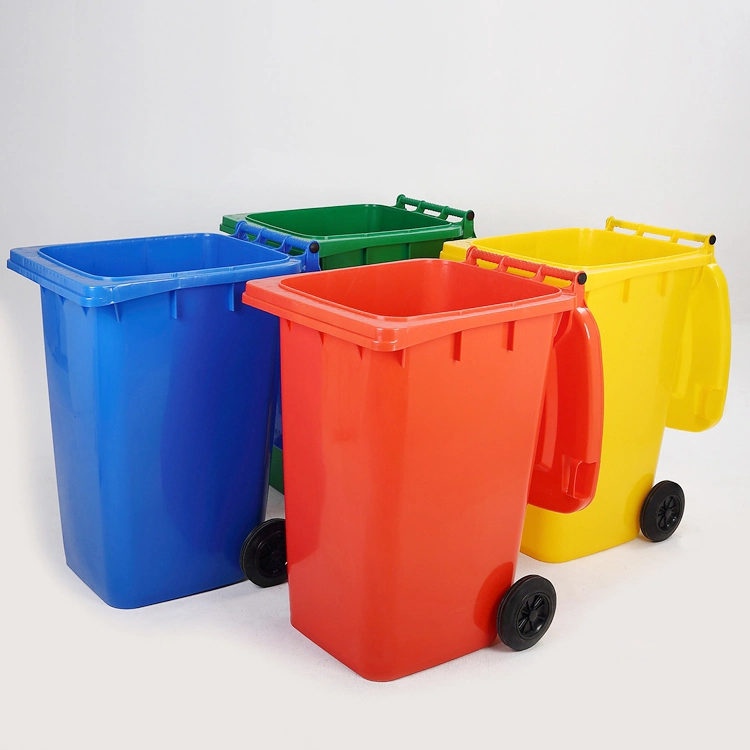 240L Dustbin Plastic Sale Price Garbage Containers Plastic Waste Bin with Wheels