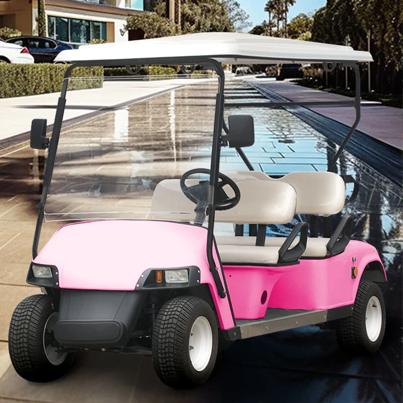 Los mejores carros de golf chinos con Vivid Enclosures gratis Color personalizado Blanco Rosa Amarillo Rojo Naranja Púrpura Verde Negro Azul