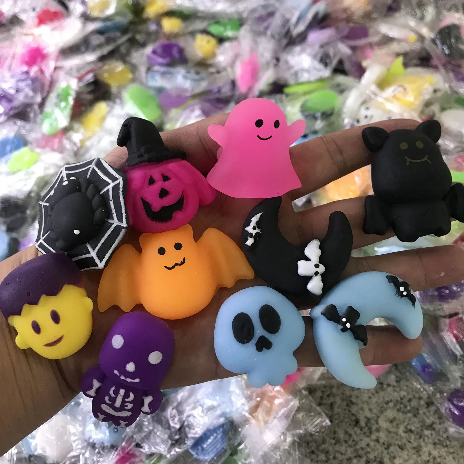 Kawaii Halloween Mochi Squishy Party Favors Mini Stress Relief Toys for Kids