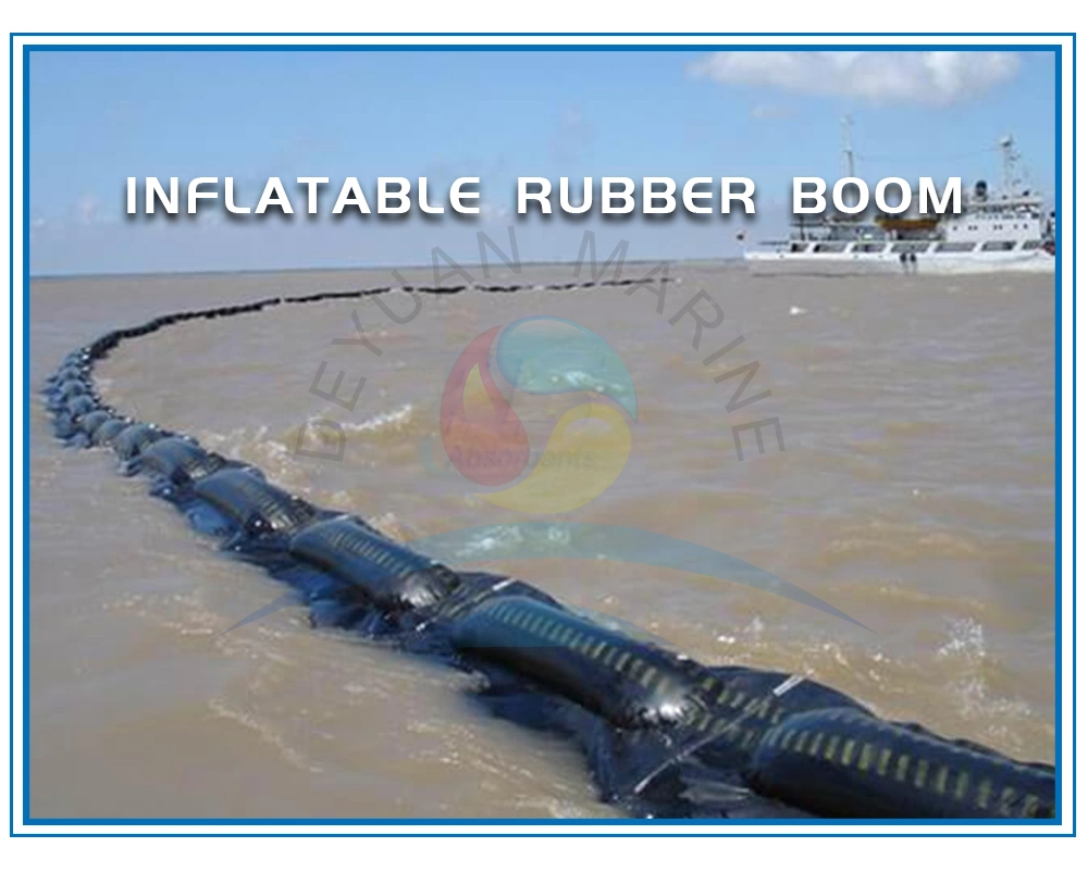 Rubber Inflatable Oil Booms with Power Station