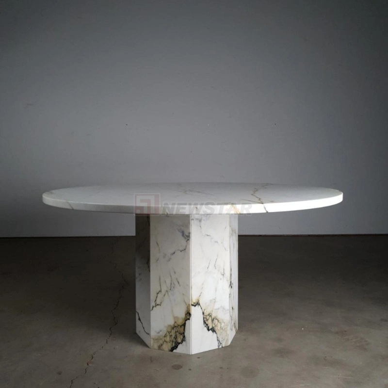 Newstar Modern Furniture Living Room Sofa Round Marble Coffee Table Dining Table