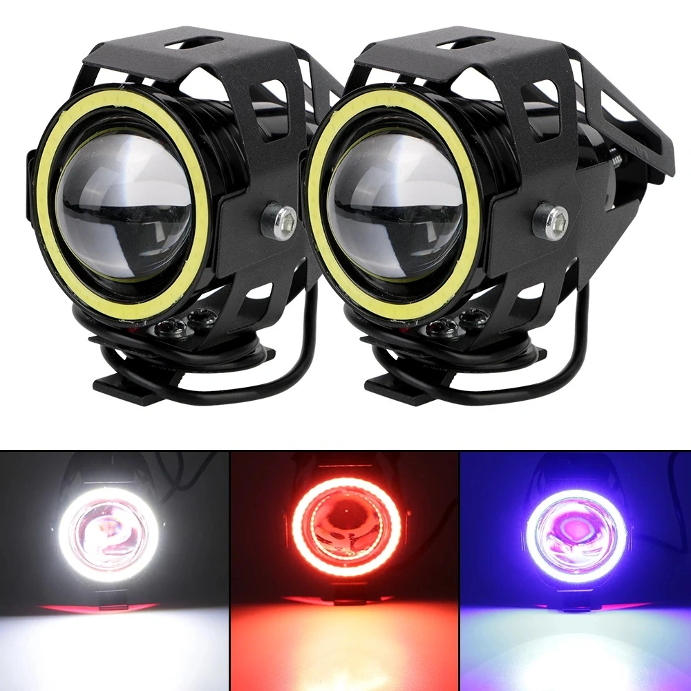 Del Feux de brouillard de l'indicateur de conduite pour les mini-projecteur auxiliaire de frein de moto de sport Voiture Casque moto Clignotant La lampe de feu arrière