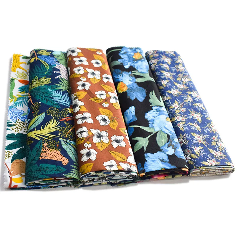 100% Cotton Fabric New Design Floral Plant Printing Fabric for Clothing