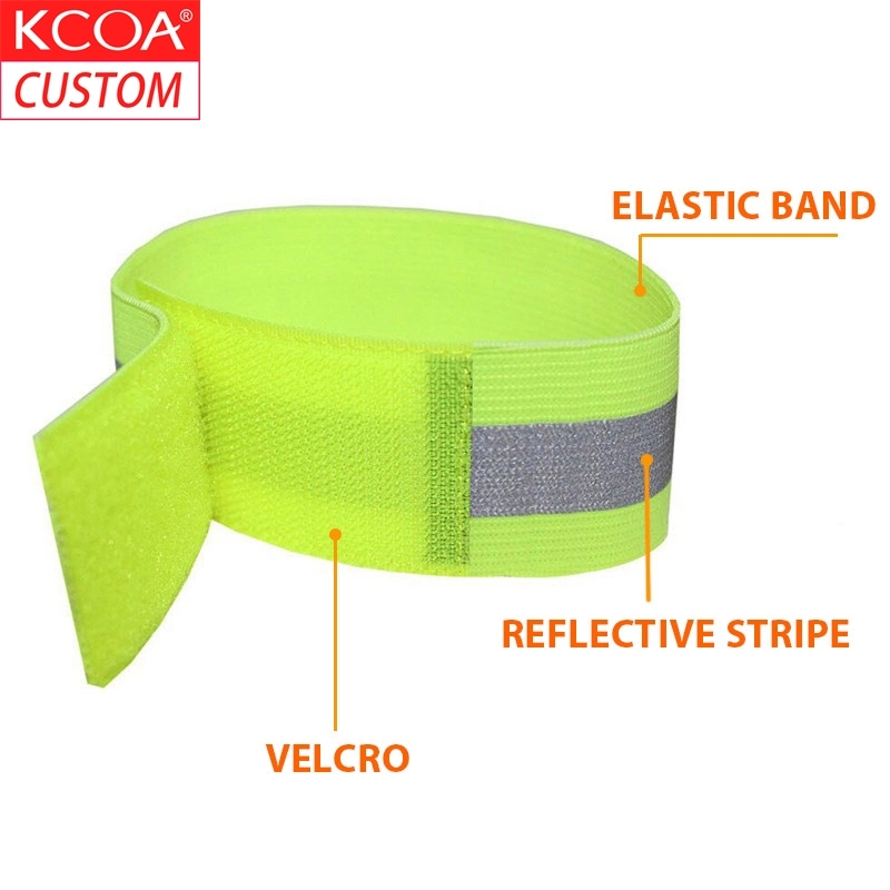 in Stock Green Sport Man Reflective Tape Safety Wrist Band