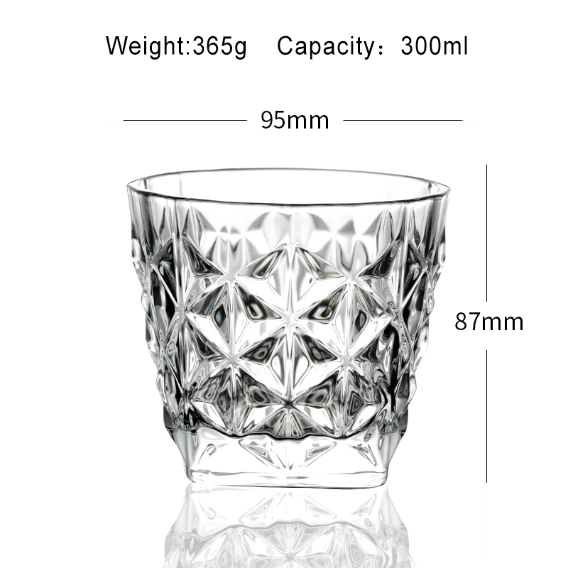 Vaso de vidrio transparente de cristal grabado de vaso de whisky bar Taza para beber