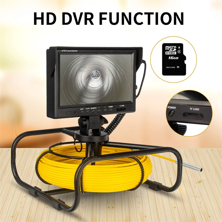 9 Inch Sewer Camera Color LCD Screen Digital Underwater Pipe Inspection Camera 1080P FHD, IPS Monitor DVR Recorder