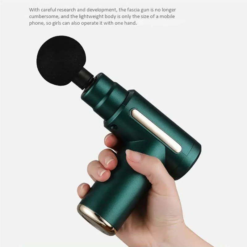 Günstige Mini Fascial Gun Handheld-Massagegerät mit 6 Ebenen Vibrationsgeschwindigkeiten Massagepistole