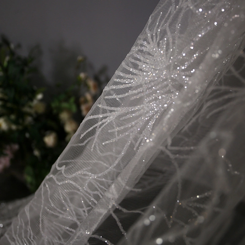 Bridal Sequins, Light and Luxurious Lace Single Veil, Long Trailing Wedding Veil Wedding Dress Wedding Accessory