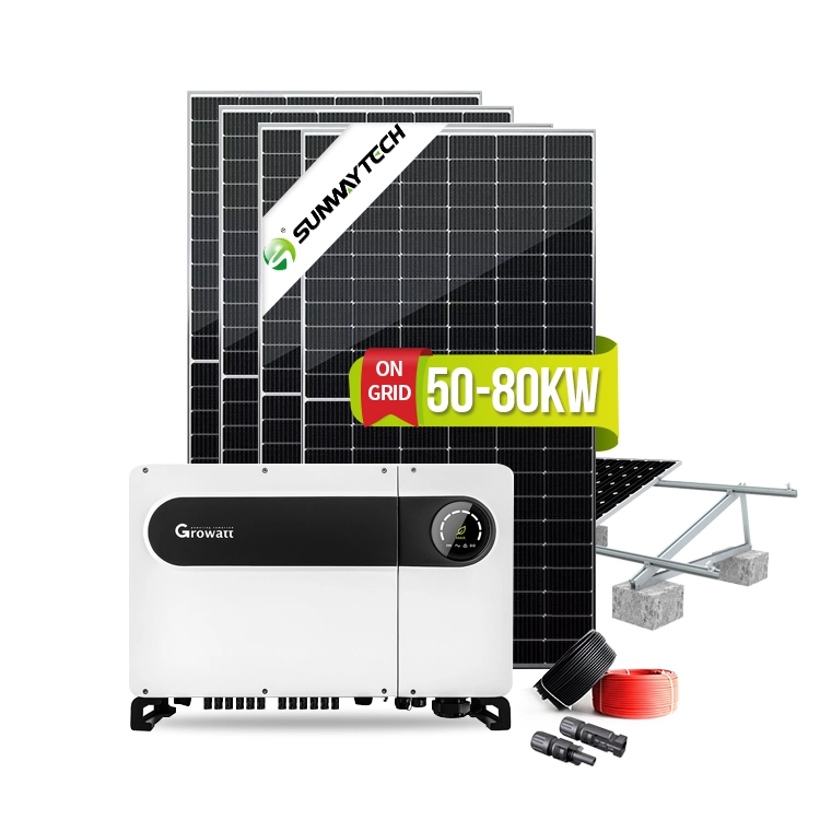 Sunway 60kW 80kw 100kw Solarmodul-System mit Marke Growatt Umrichter