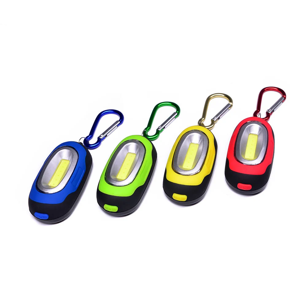 Hot Sell Souvenir Gifts Plastic COB LED Flashlight Torch Small Key Chain