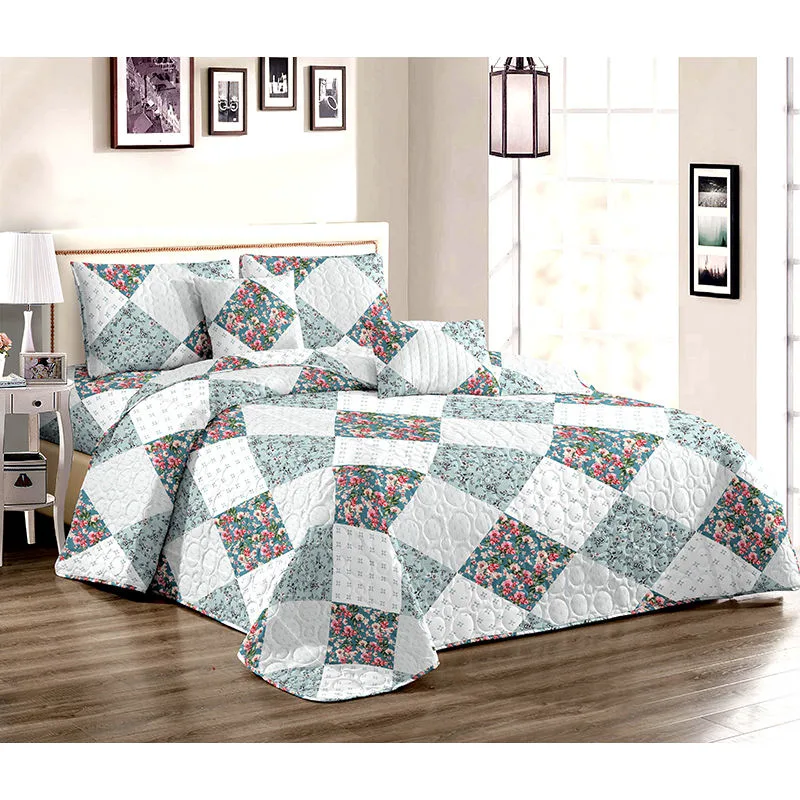 Customize Home Flower Style Lightweight Comforter Reversible Bedspread Quilt for All Season