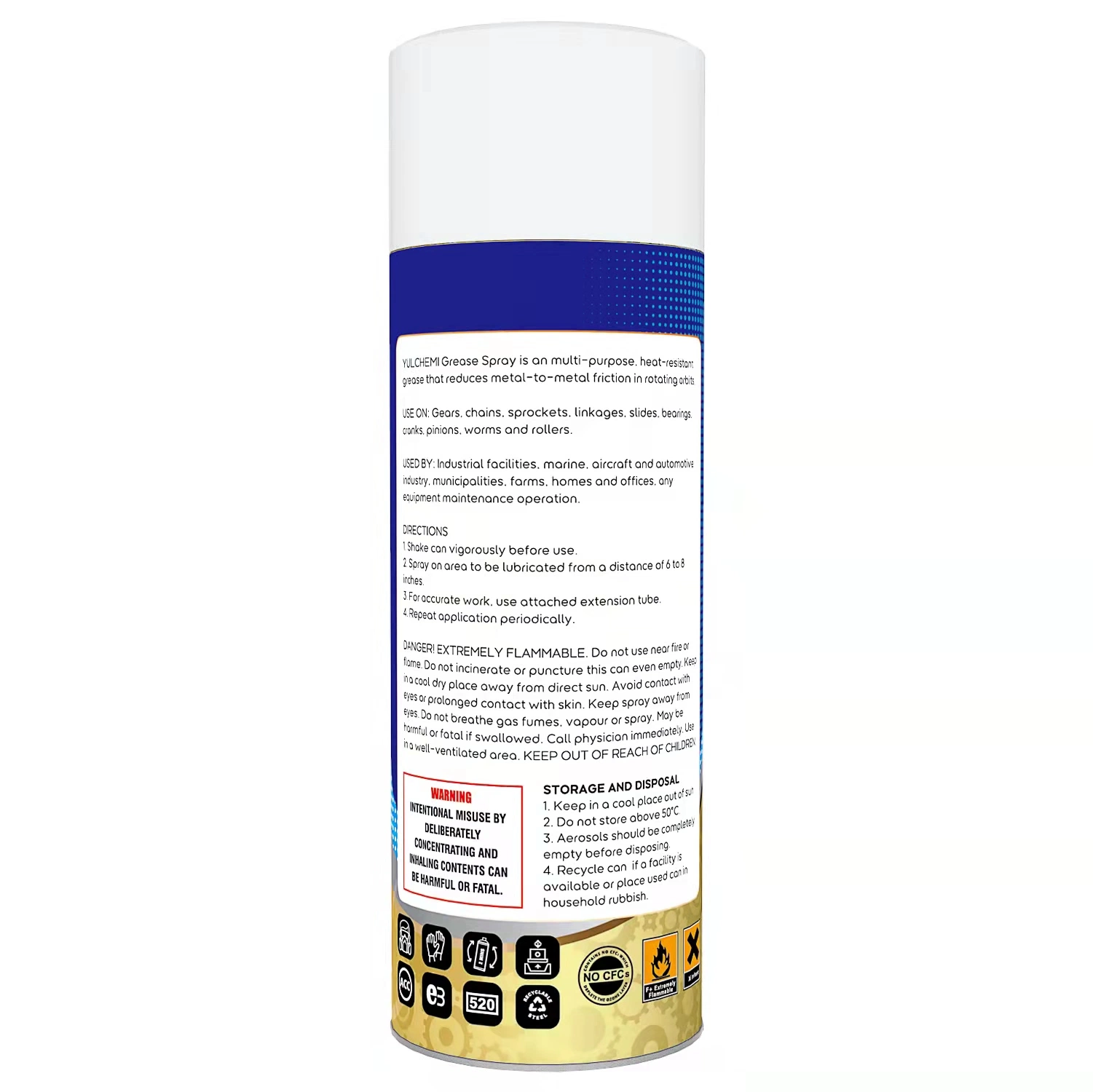 Industrial Strength Lubricant Specialist Dirt and Dust Resistant Dry Lube Grease Spray