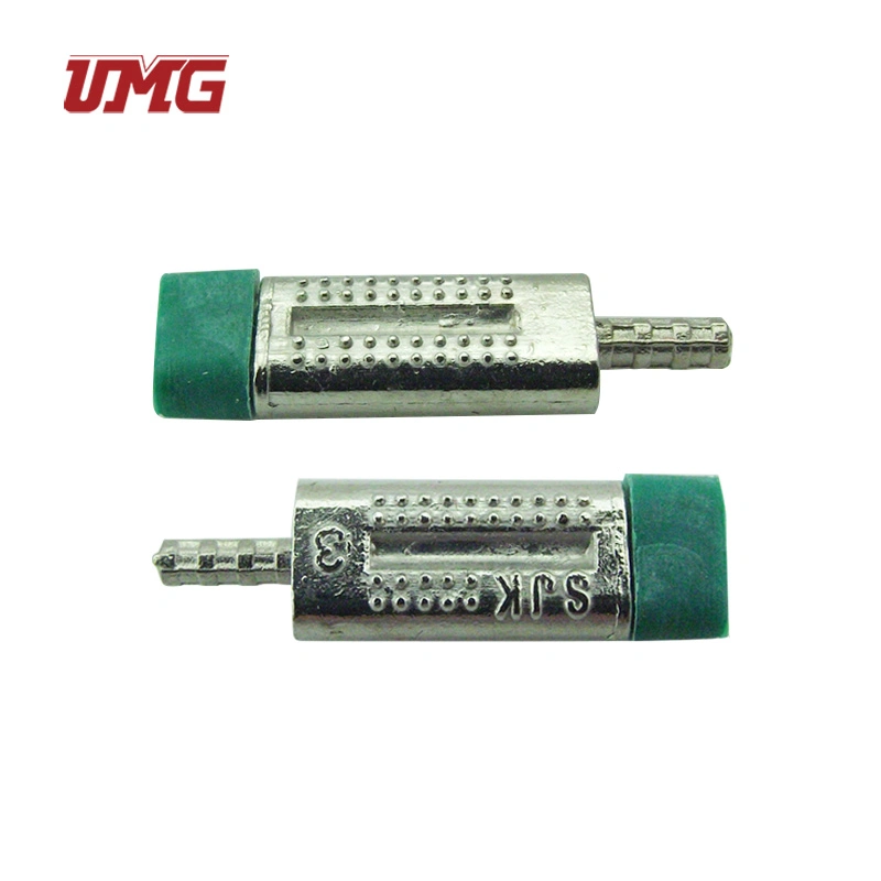 Dental Dowel Twin Pins Green Double Pins with Metal Sleeves