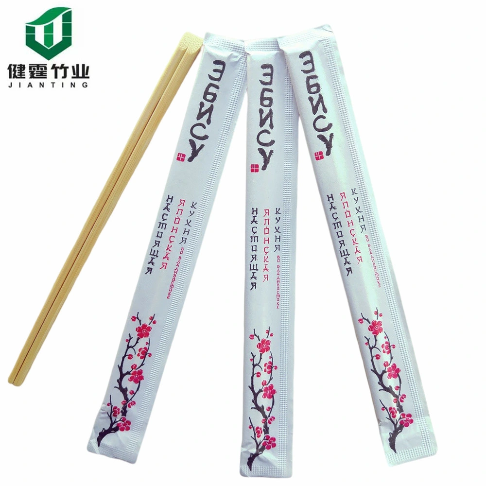 Hot Sale Russia Market Disposable Bamboo Round Chopsticks with Customized OPP Wrapper