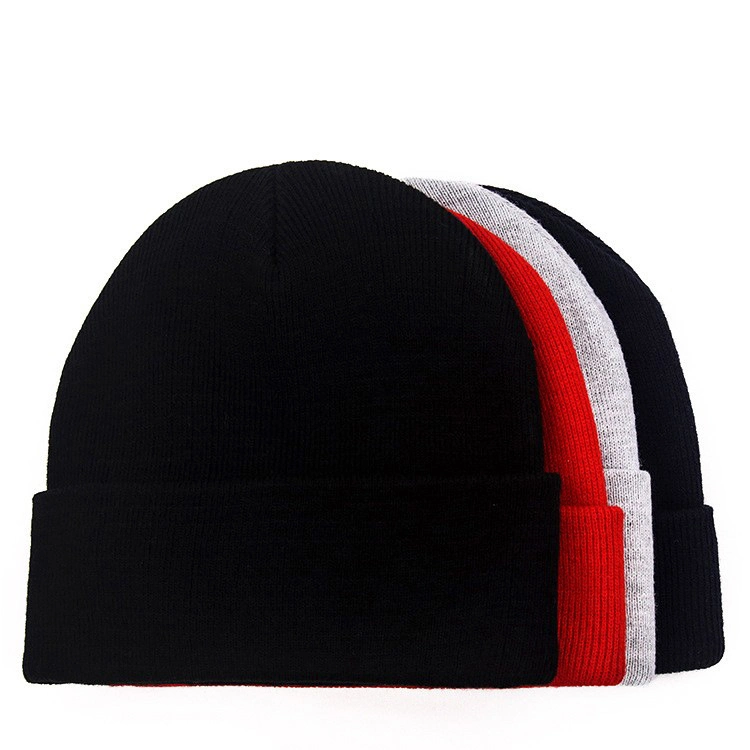 Men Women Winter Beanie Hats Warm Cozy Knitted Cuffed Skull Cap