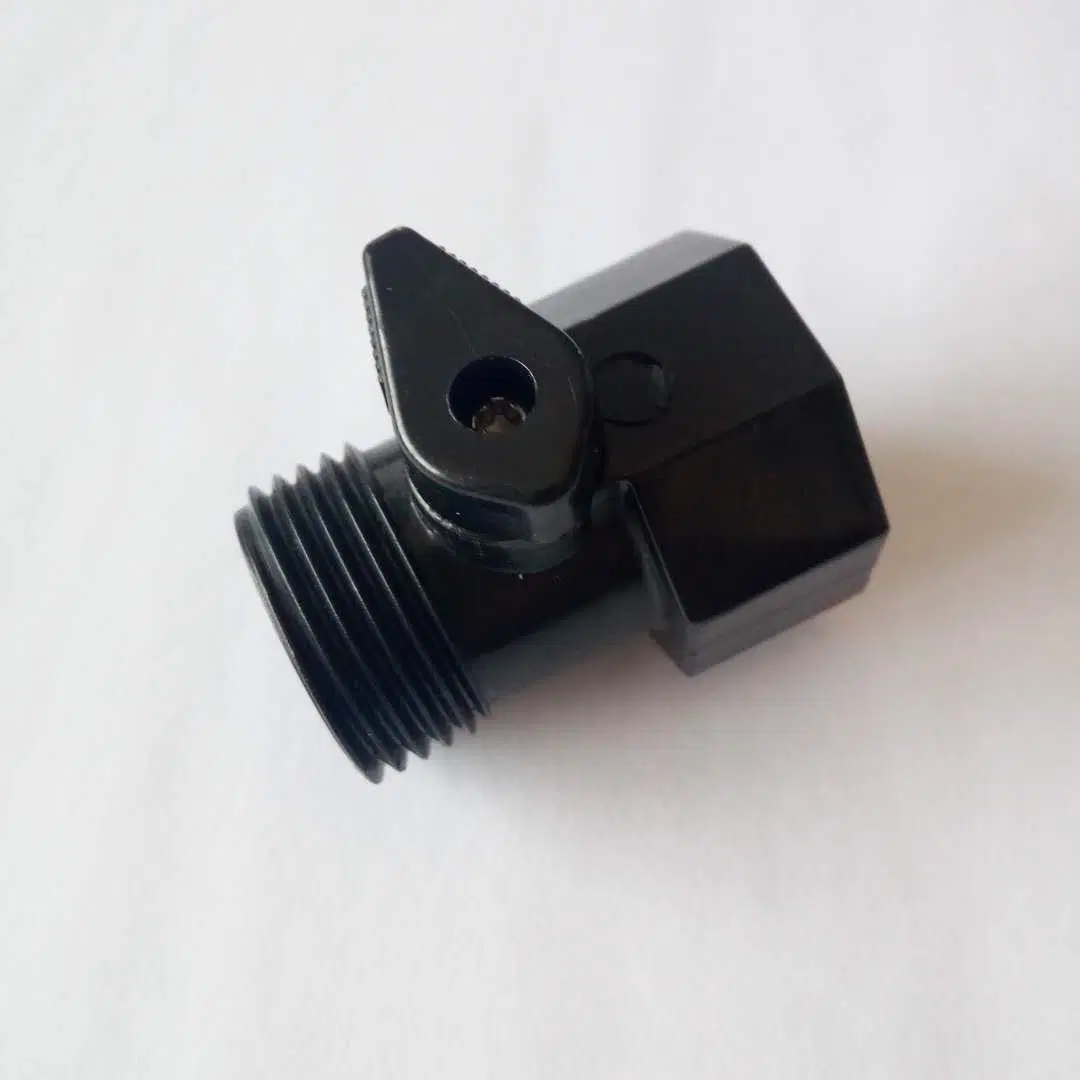 Plastic Garden Hose Valve 3/4&quot; Female X 3/4&quot; Male Gh Thread