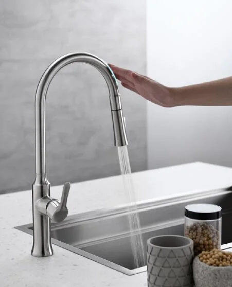 Latest Design Touch Sensor SUS304 Stainless Steel Pull out Kitchen Sink Faucet Brushed or Polished