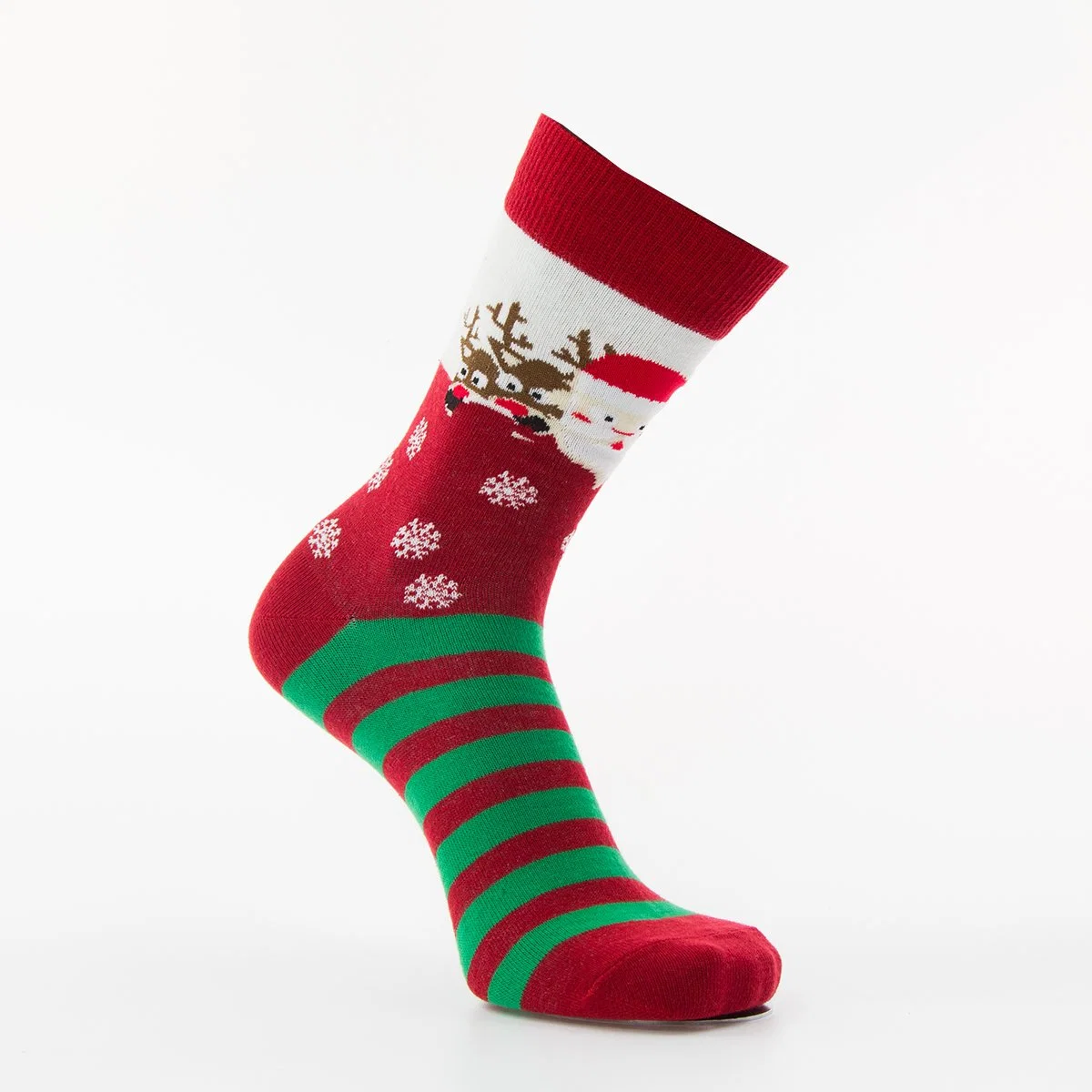 Good Price Wholesale/Supplier Premium Cotton Jacquard Santa Claus Pattern Gift Socks