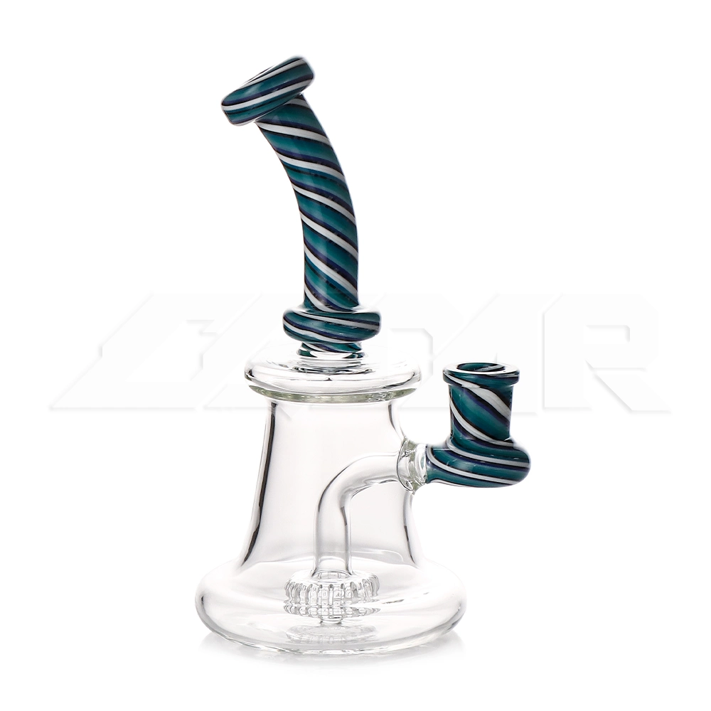 New Design 7.5 Inches Wig Wag Glass Smoking Pipe Smoking Water Pipe 14mm Quartz Banger Glass Oil Rig DAB Rig