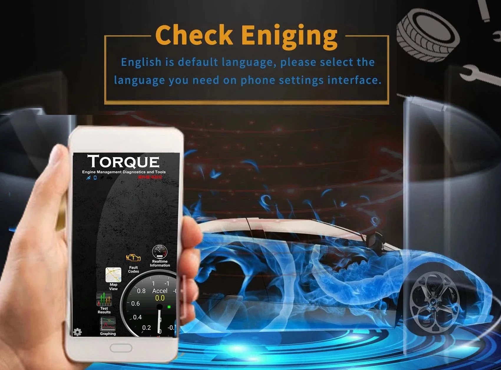 Outils d'interface de diagnostic auto de diagnostic de voiture OBD WiFi pour essence 12 V. Voitures et voitures diesel