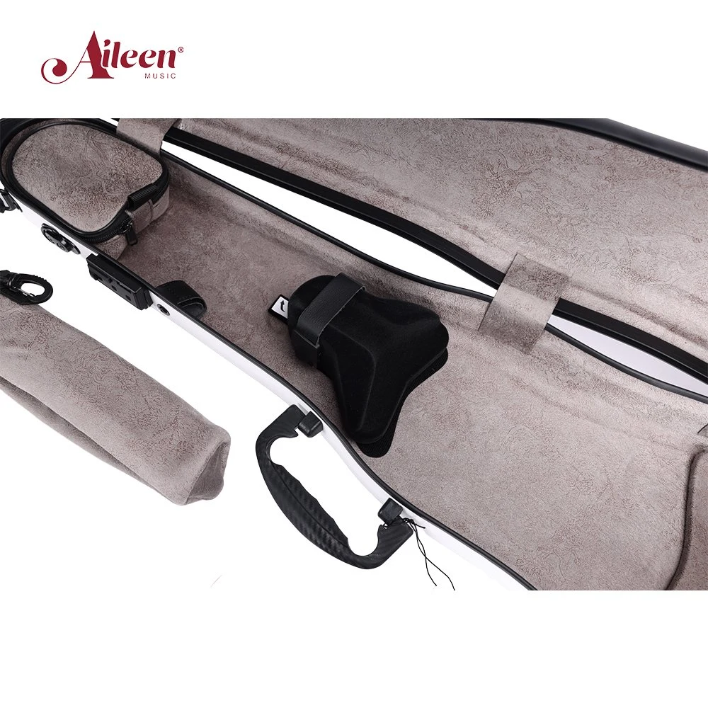 Fábrica fibra de carbono 4/4 Violin Hard Case Professional 1,4 kg com Dois suportes de arco e protecção correspondente (CSV-F082G)