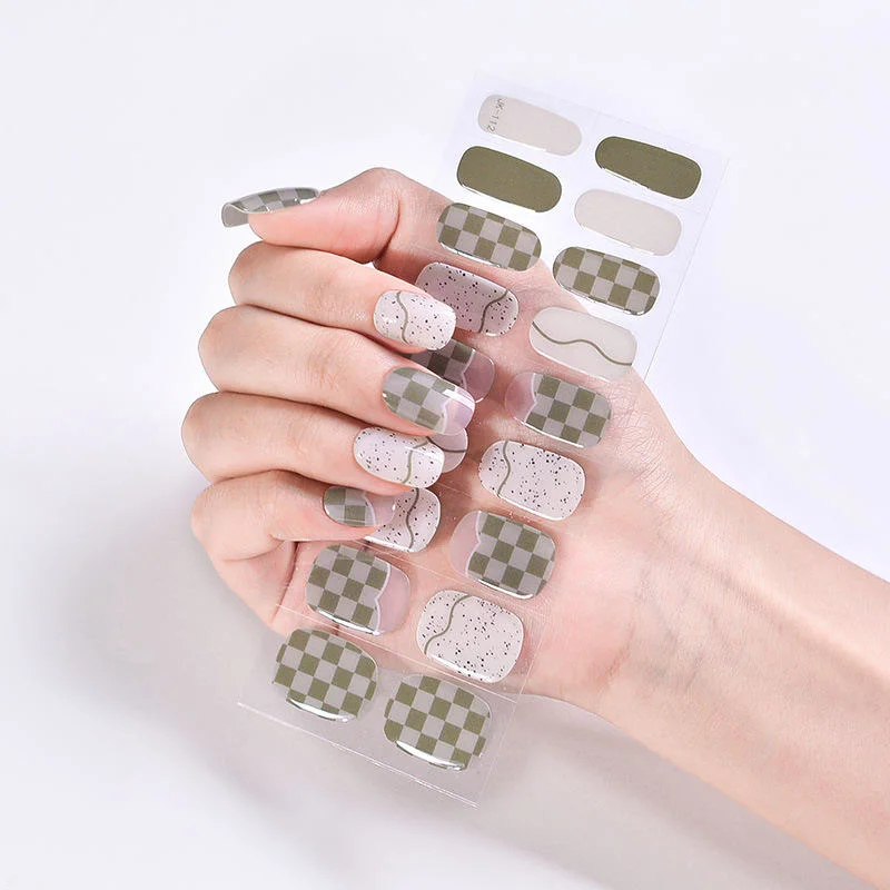 Gel Real 100% 3D Permanent Nail Wraps Polish Strips UV Kawai Gel Warps Semi Cured Nail Sticker