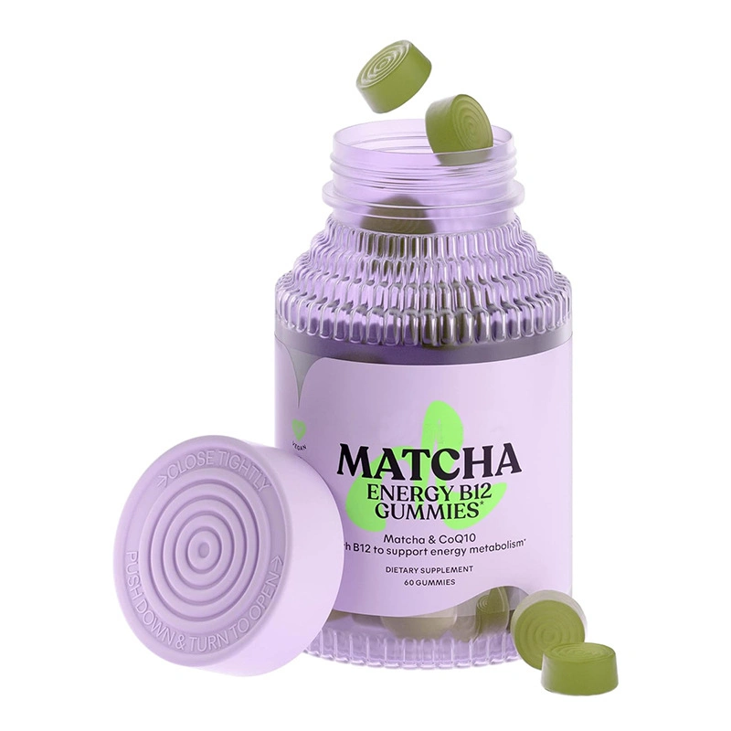 Органический зеленый чай Matcha Gummies для здорового пищеварения антиоксидантная поддержка