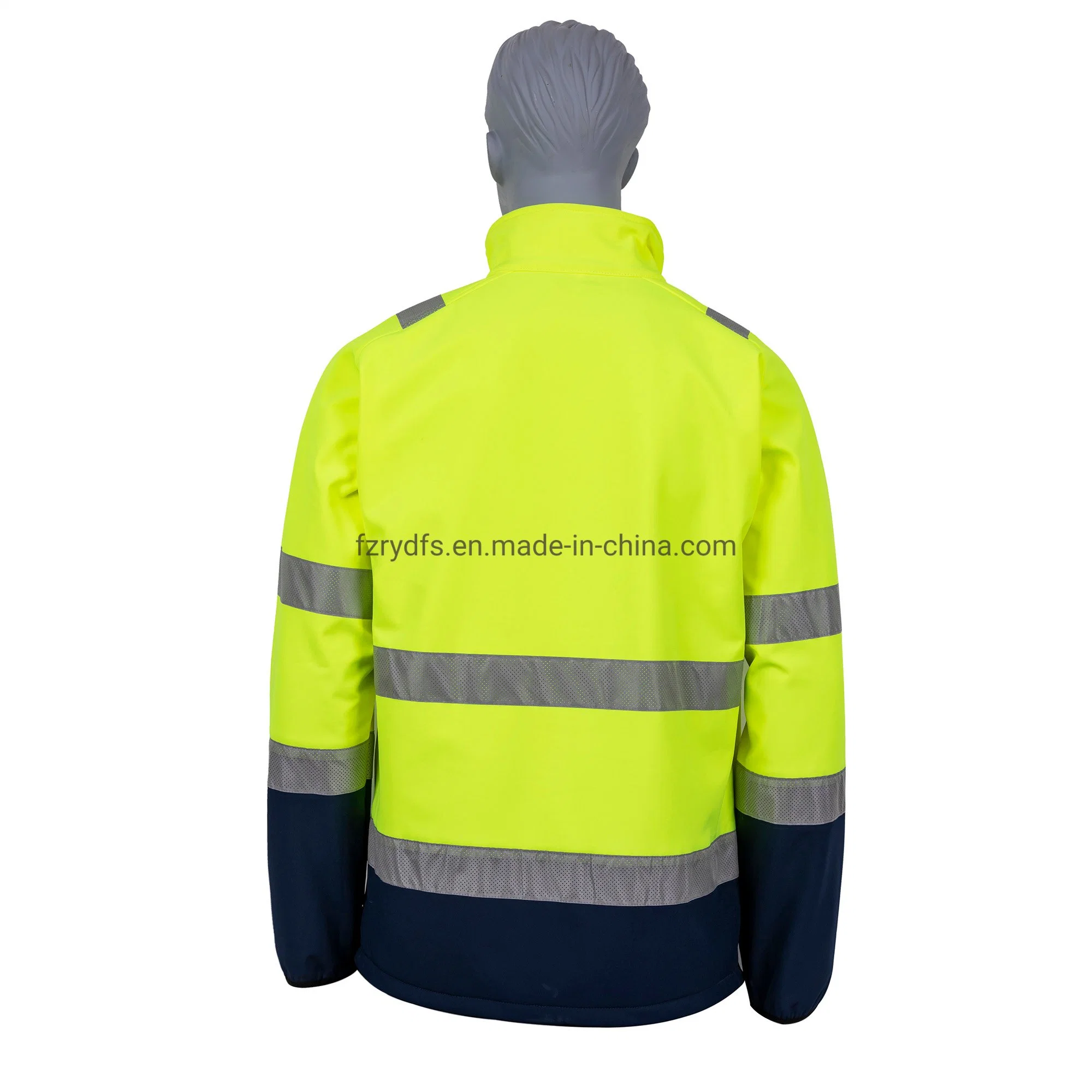 Hiviz Custom Logo Work Wear Uniform Softshell Industrial Men's Jacket