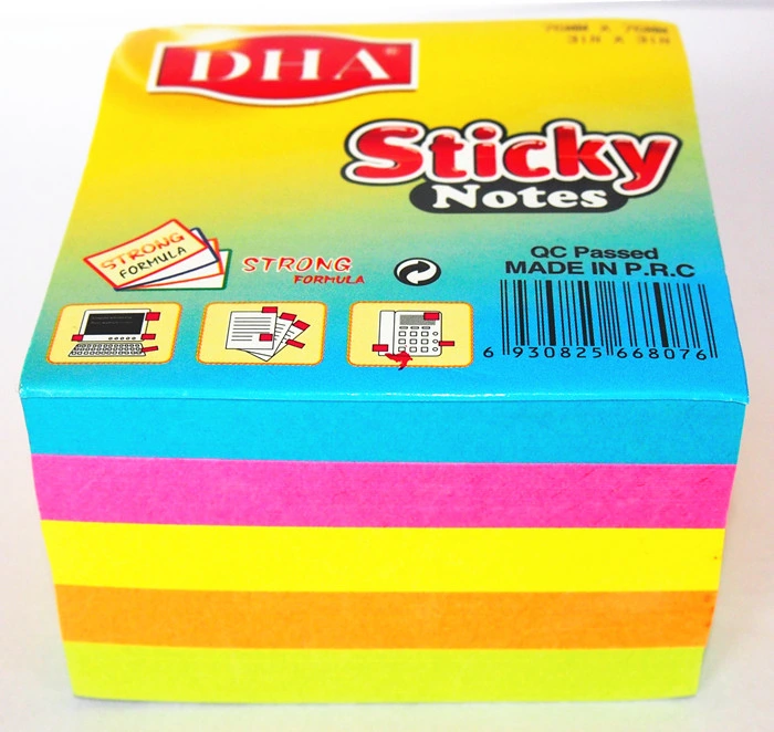 High quality/High cost performance  500sheets Neon Paper Cube Sticky Notes for Home and Office Dh-900