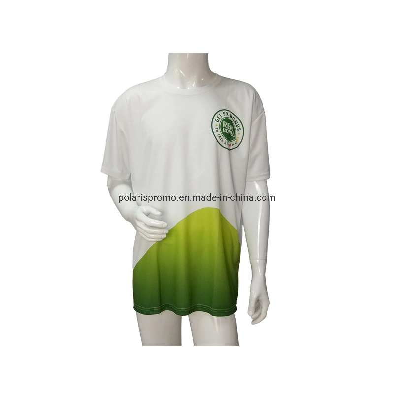 Promotion Breathable Dri Fit Sports Tshirts with Full Color Imprint