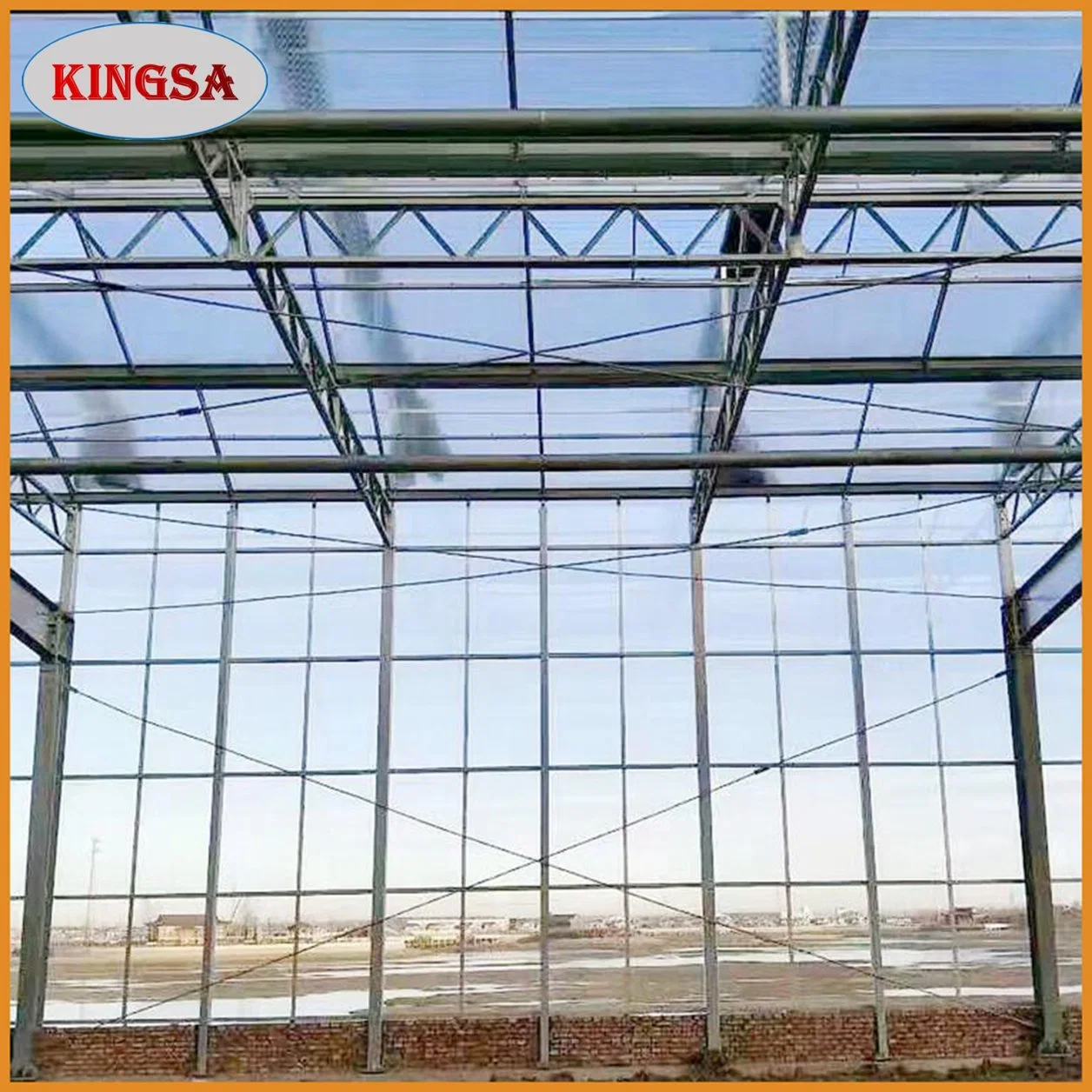 Steel Frame Agriculture Commercial Industrial Multi Span PC Sheet Greenhouse with Hydroponics System for Tomato Strawberry Cucumber